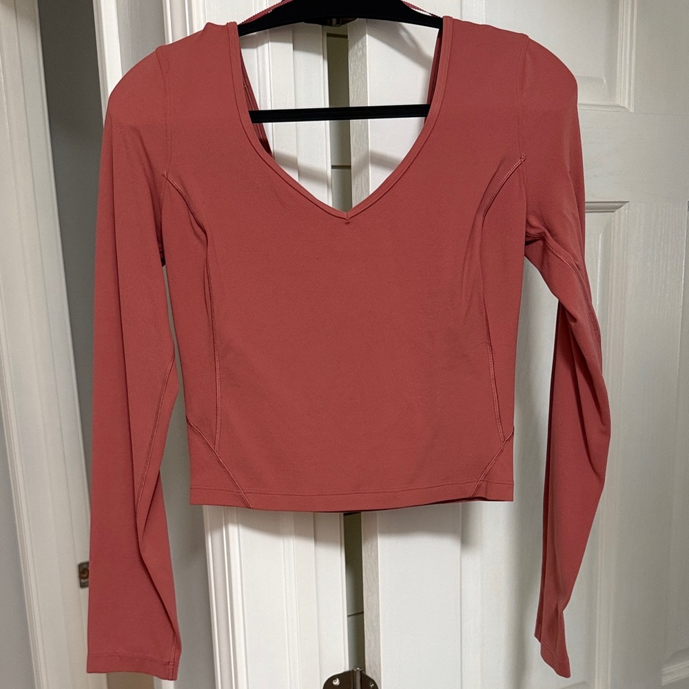 lululemon athletica Long Sleeve V-Neck Top - Coral